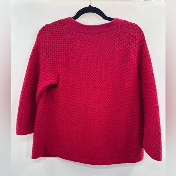 3For$20 Kim Rogers Wine Red Short Sweater size Large - Picture 4 of 5